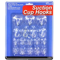 17-Pack Suction Cup Hooks